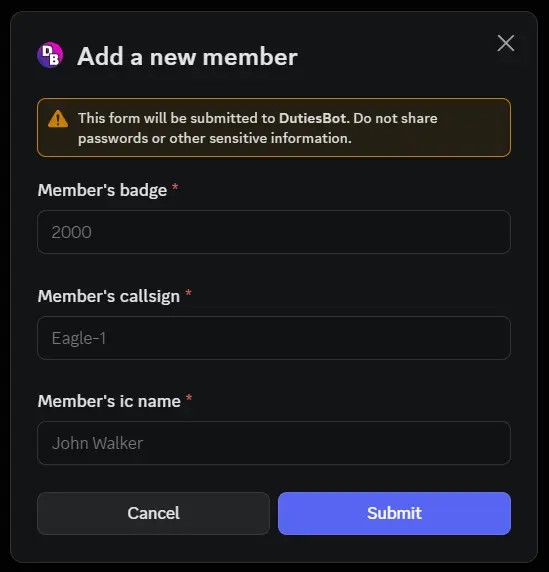 Member Add Modal